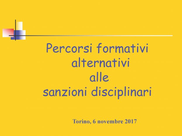 Percorsi alternativi alle sanzioni disciplinari (report 2014/2017)