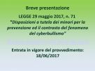 LEGGE 29 maggio 2017, n. 71: presentazione